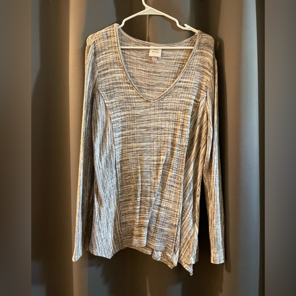 Womens Knox Rose Long Sleeve Ribbed Sweater - XXL